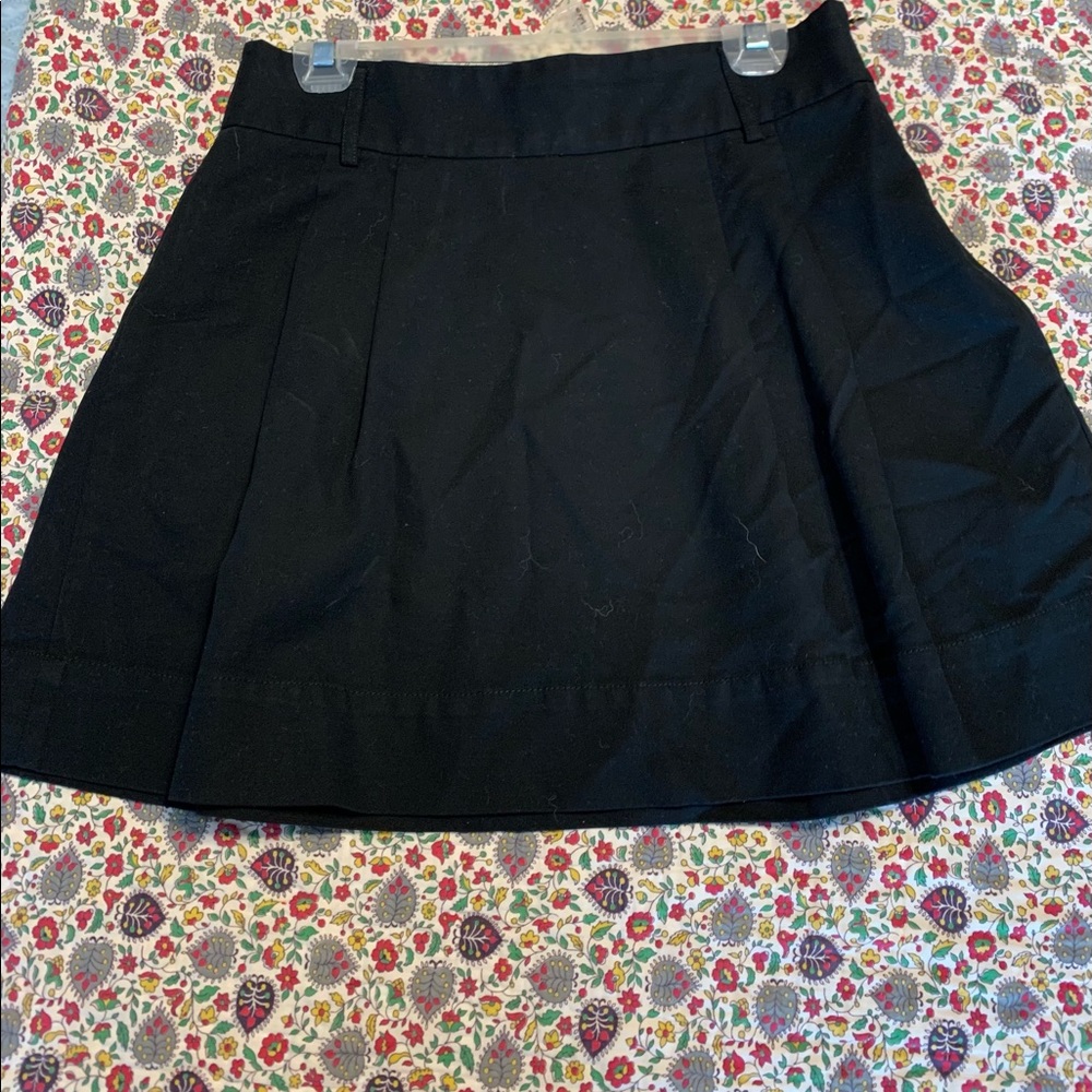 Black high waist mini skirt